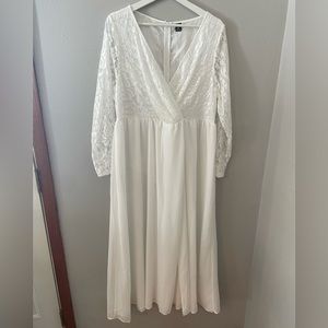 White Curvy Long Dress